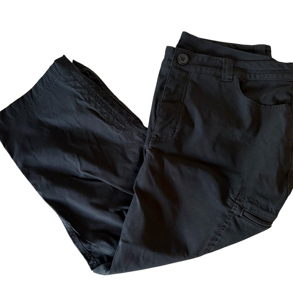 Eddie Bauer capris black euc size 8